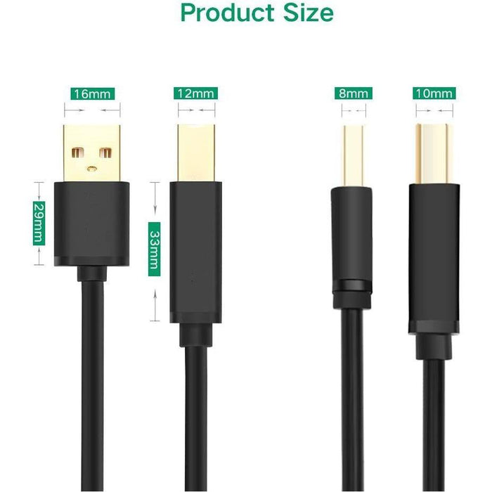 USB Printer Cable USB 2.0 A Male to B Male 5M-USB Cables-V-MAX-brands-world.ca