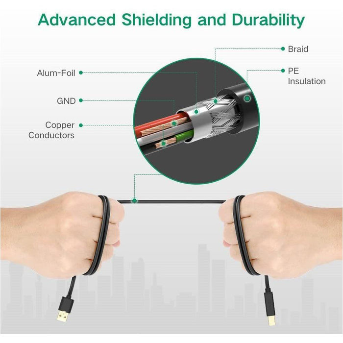 USB Printer Cable USB 2.0 A Male to B Male 5M-USB Cables-V-MAX-brands-world.ca