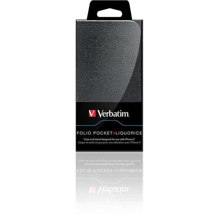 Verbatim 98090 Folio Pocket Case Licorice Case Black For Iphone5-iPhone 5s,5, SE Cases-VERBATIM-brands-world.ca