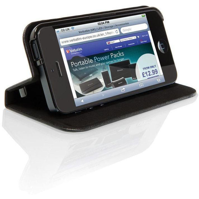 Verbatim 98090 Folio Pocket Case Licorice Case Black For Iphone5-iPhone 5s,5, SE Cases-VERBATIM-brands-world.ca