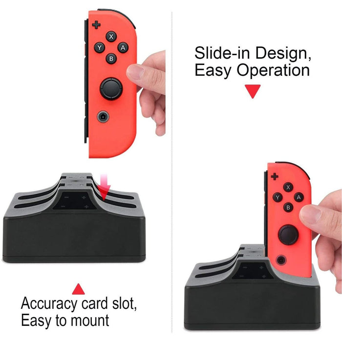 YCCSKY Switch Joy-Con Controller Charger, Charging Dock 4 in 1 Joy con...-Nintendo Switch Power Cords & Charging Stations-SAMA-brands-world.ca