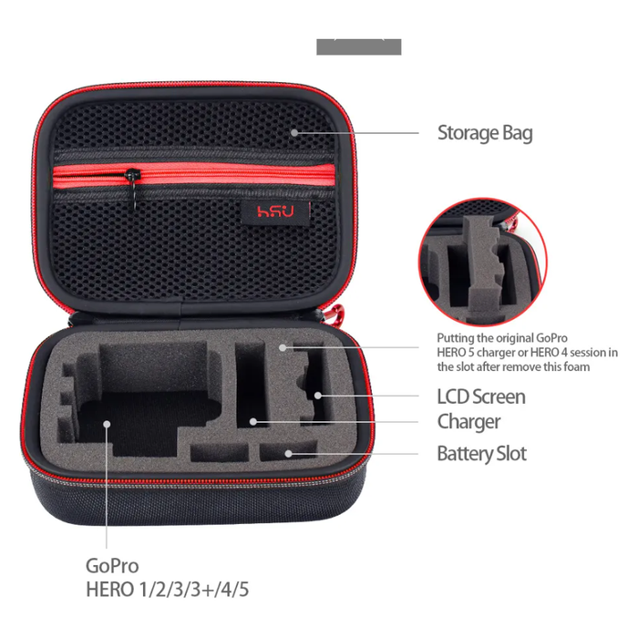 Compact GoPro Small Carrying Case - Secure Storage Solution