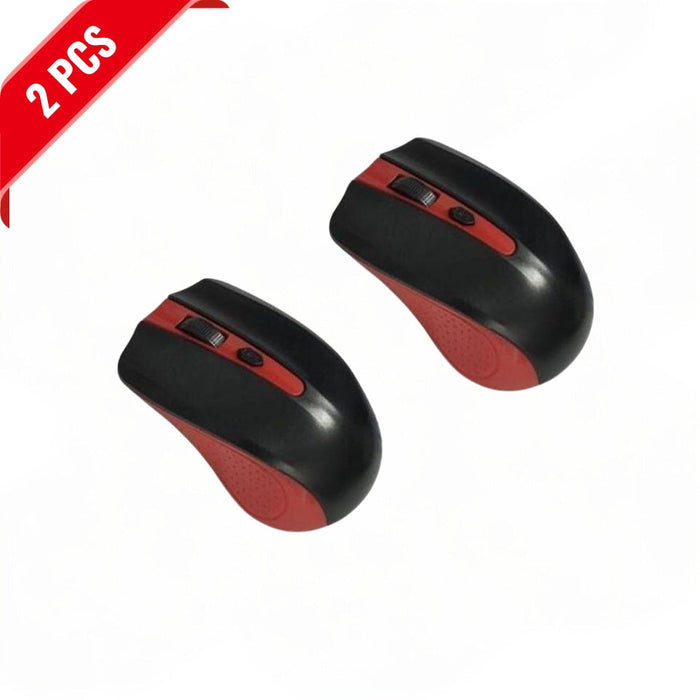[2 Pack] 2.4G Wireless Optical Mouse with Ergonomic Design