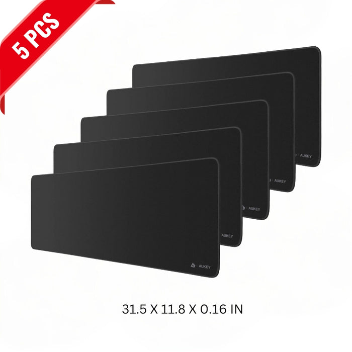 [5 Pack] GAMING MOUSE PAD LARGE (31.5 X 11.8 X 0.16IN) NON-SLIP SPILL-RESISTANT