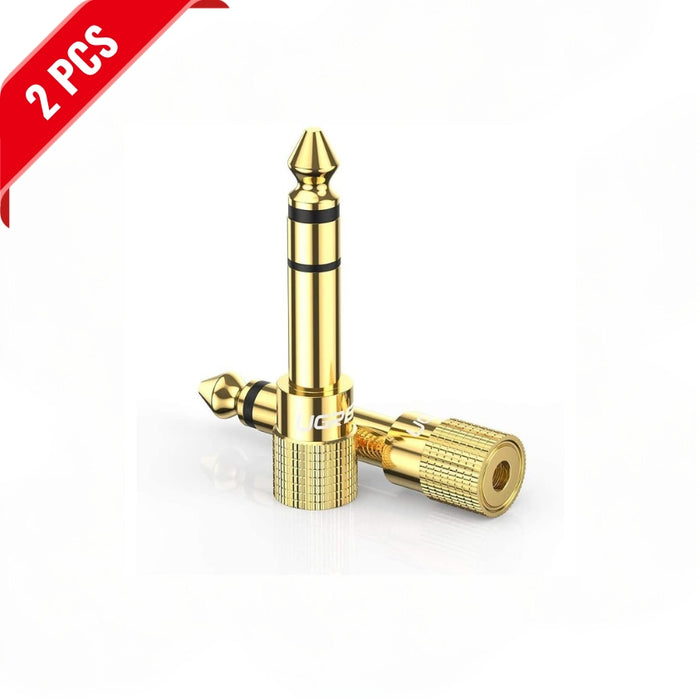 [2 Pack] 6.35mm to 3.5mm Audio Jack Adapter 6.35 mm (1/4 Inch) Male...