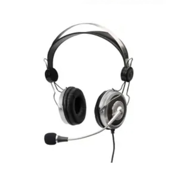 Lightweight stereo headset with an adjustable flexible microphone (Scratched Box)