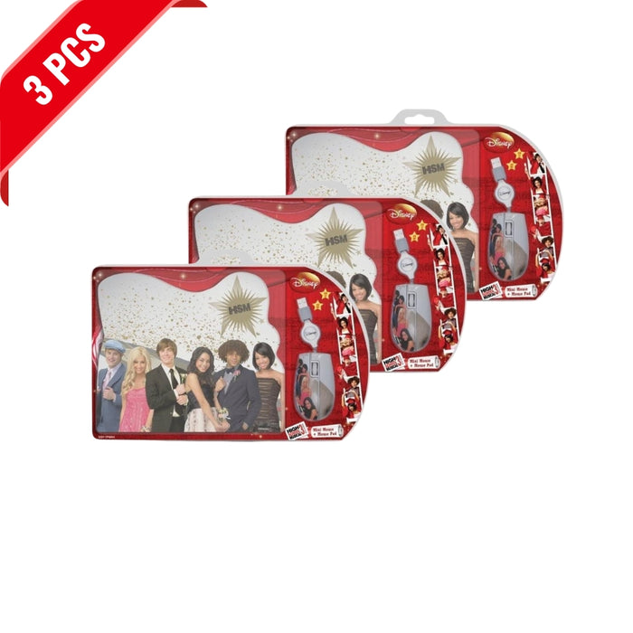 [3 Pack] Disney High School Musical Mouse and Mouse Pad Set