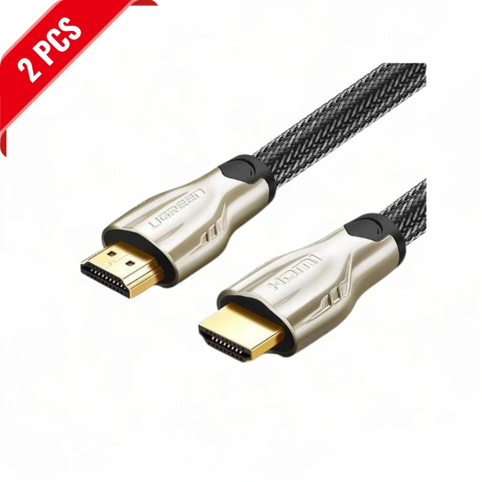 [2 Pack] UGREEN HDMI cable 3FT metal connector Case with nylon braid Support 3D