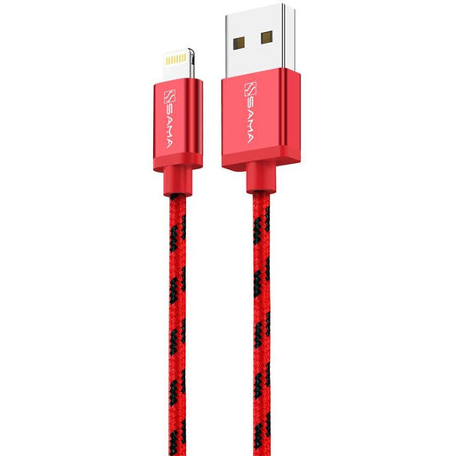 SAMA SA-40480 Cable Lightning MFI Special Eddition, 1,5Meter, Red-iPhone Chargers & Cables-SAMA-brands-world.ca