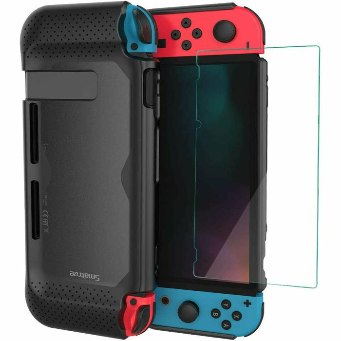 Smatree Hard Protective Case with Screen Protector for Nintendo Switch - All-Around Protection and Enhanced Comfort