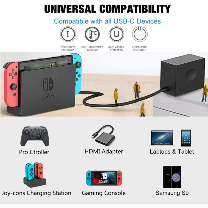 YCCSKY Switch Charger for Nintendo and Lite,...-PS4 Power Cords & Charging Stations-SAMA-brands-world.ca