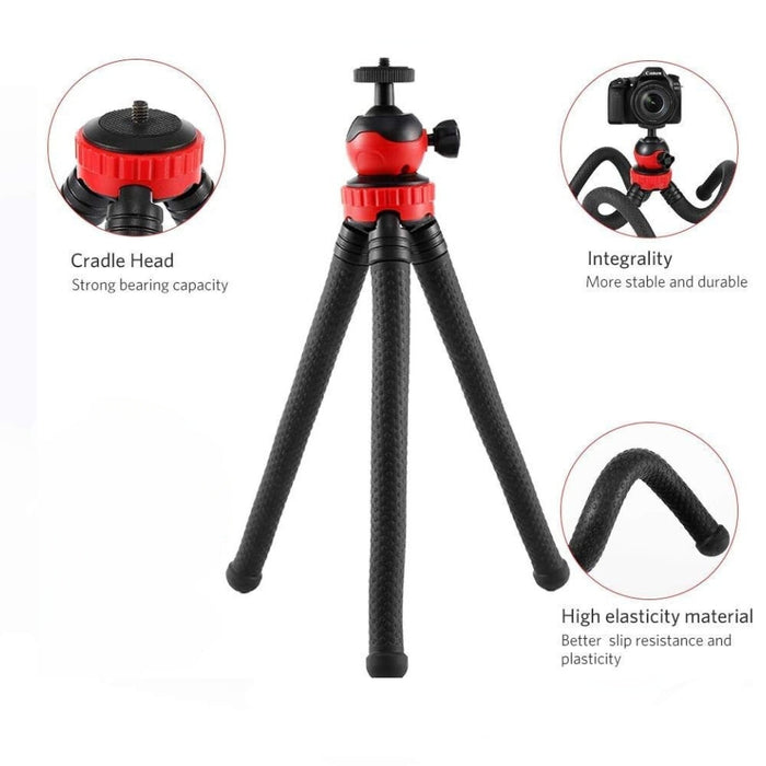 Flexible Tripod for iPhone & Cameras (Camera not include)