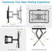 PERLESMITH TV Wall Mount Full Motion 37-70" Swivel 8" to 16" Wood Studs-TV Mounts-PERLESMITH-brands-world.ca