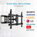 PERLESMITH TV Wall Mount Full Motion 37-70" Swivel 8" to 16" Wood Studs-TV Mounts-PERLESMITH-brands-world.ca