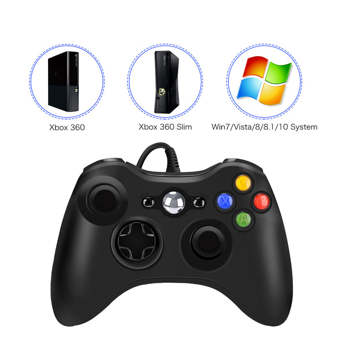 Wired Handle Gamepad 2.4G Joystick  for XBox 360 Black