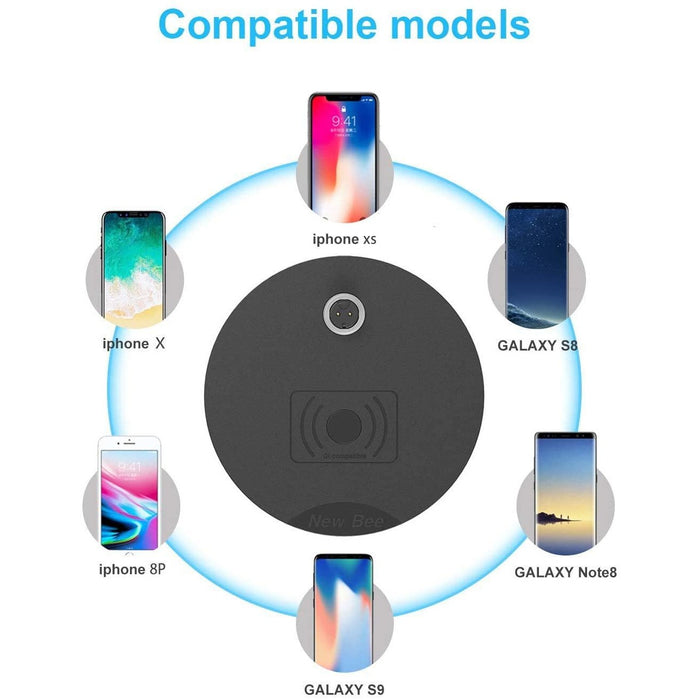 2-in-1 New Bee Fast Wireless Charging with Headphone Stand-Wireless Chargers-NEW BEE-brands-world.ca