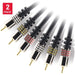 [2 Pack] PREMIUM 3 RCA PLUG TO 3 RCA PLUG CABLR 1.5M-Audio Cables-V-MAX-brands-world.ca