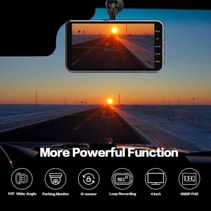 [2020 New Version] Apexcam Dash Cam 4" IPS 1080P FHD Driving Recorder...-Backup Cameras-Apexcam-brands-world.ca