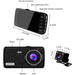 【2021 New Version】CHORTAU Dual Dash Cam Full HD 1080P 170° Camera 4.0...-Backup Cameras-CHORTAU-brands-world.ca