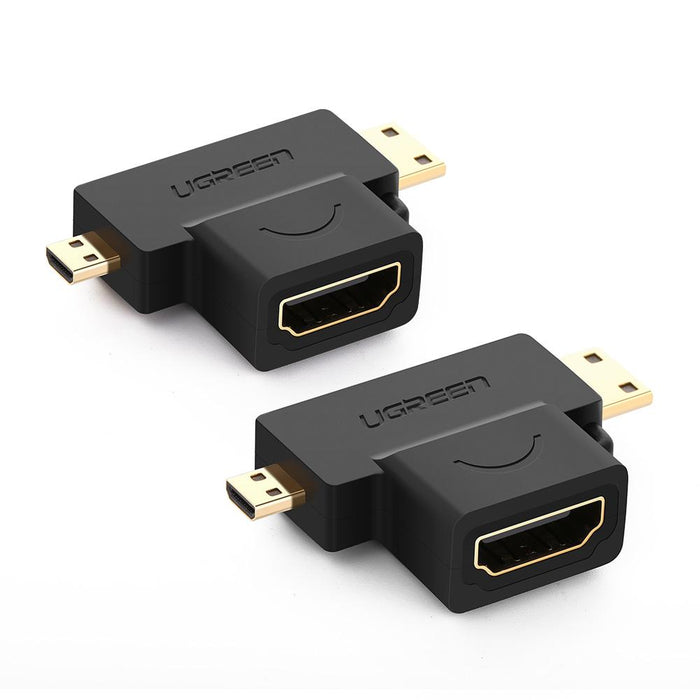 [2Pack]UGREEN Micro HDMI + Mini HDMI Male to HDMI Female Adapter-Adapters-UGREEN-brands-world.ca