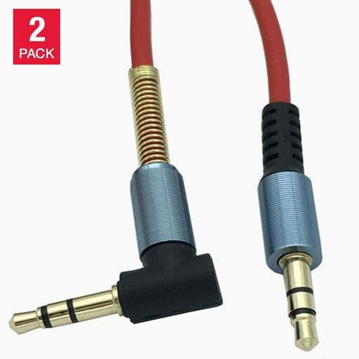 3.5mm Male to Male Extension Aux Audio Coiled Spiral Cable 1.5M-Audio Cables-V-MAX-brands-world.ca