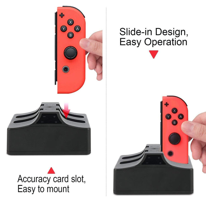 4 in 1 Charging Dock with Type C Cable for Nintendo Switch Joy-Cons Controller-Nintendo Switch Power Cords & Charging Stations-SAMA-brands-world.ca