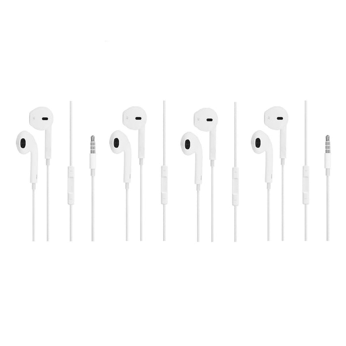 [4 Pack ]iPhone Earbuds Headphones Earphones with 3.5mm Wired in Ear Headphone Plug(Built-in Microphone & Volume Control) Compatible with iPhone,iPad,iPod,PC,MP3/4,Android -White-Earbuds & In-Ear Headphones-SAMA-brands-world.ca