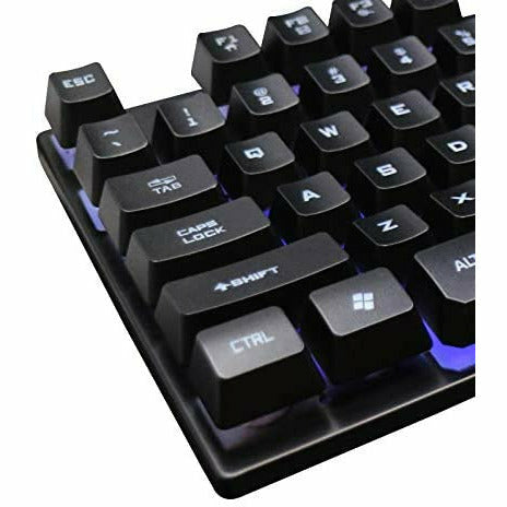 SAMA Wired USB Keyboard and Mouse Combo RGB Gaming 104 Comfortable Quiet Chocolate Keys
