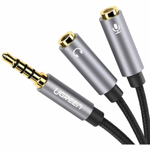 headphone adapter audio microphone Y splitter 3.5mm male to 2 female braid... UGREEN-brands-world.ca