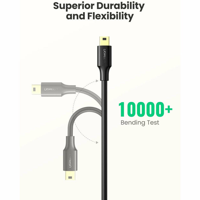 Mini USB Cable 2.0 Type A to Type B Male Cable for GoPro 3 ft UGREEN-brands-world.ca