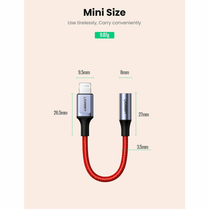 Suitable for iPhone MFi certified lightning to 3.5mm headset adapter... UGREEN-brands-world.ca