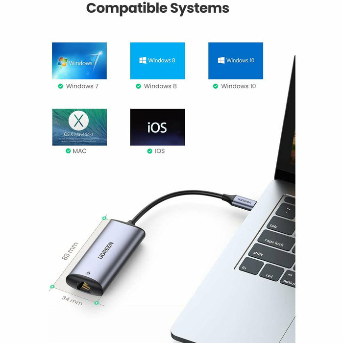 USB C Ethernet Adapter Type C to 2.5G Gigabit Ethernet Cable... UGREEN-brands-world.ca