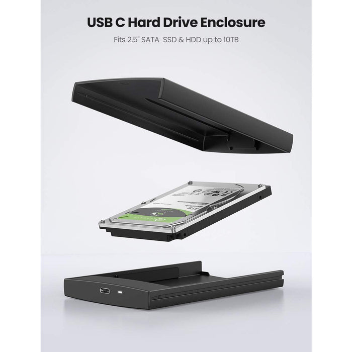 USB C hard drive enclosure for 2.5 inch SATA HDD SSD external hard drive... UGREEN-brands-world.ca