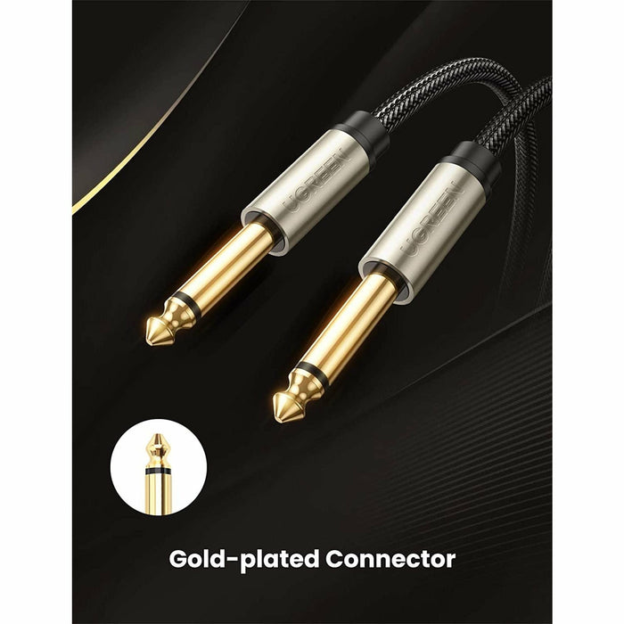 guitar cable 6.35 mm mono jack 1/4 inch TS unbalanced patch speaker 3 feet UGREEN-brands-world.ca