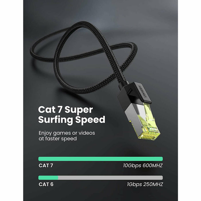 Cat 7 Ethernet cable high-speed braided network cable Cat7 RJ45 3 feet UGREEN-brands-world.ca