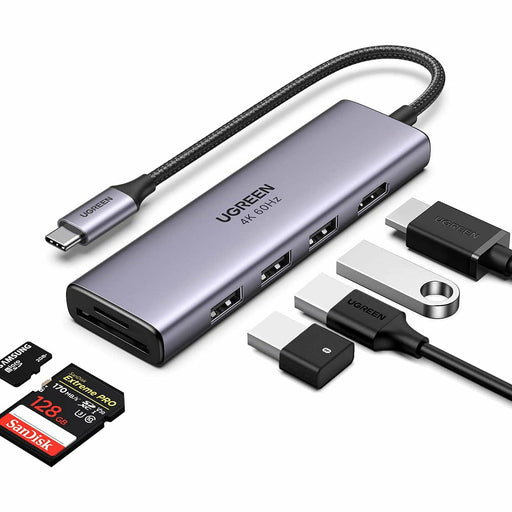 USB C hub, C dongle adapter 6 in 1 with 4K 60Hz HDMI output, 3... UGREEN-brands-world.ca