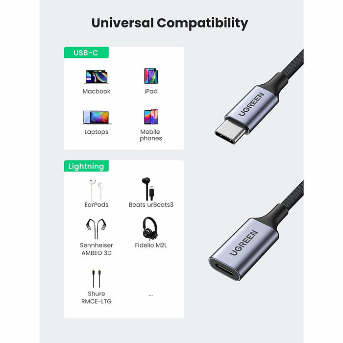 USB-C to Lightning Audio Adapter Cable USB Type-C Male Lightning... UGREEN-brands-world.ca