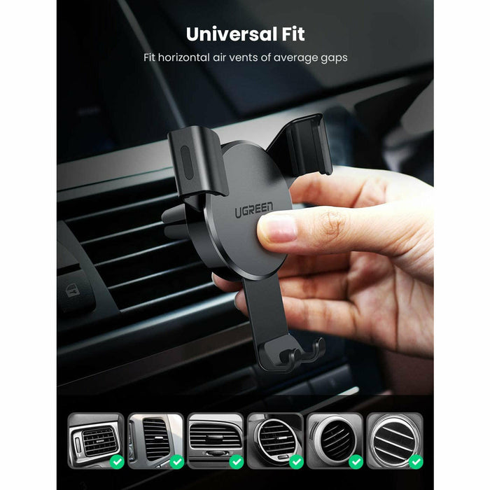 Car Phone Holder Gravity Mount Universal Vent Bracket Black UGREEN-brands-world.ca