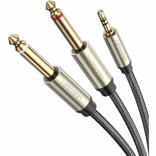 3.5mm to dual 1/4 inch cable 1/8" TRS 2 6.35mm TS Mono Y 6.5ft UGREEN-brands-world.ca