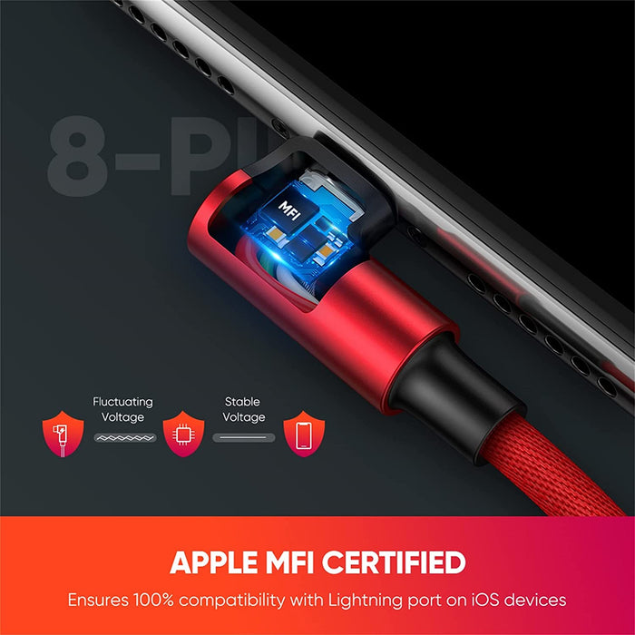 lightning cable braided 90 degree right angle MFi certified lightning... UGREEN-brands-world.ca