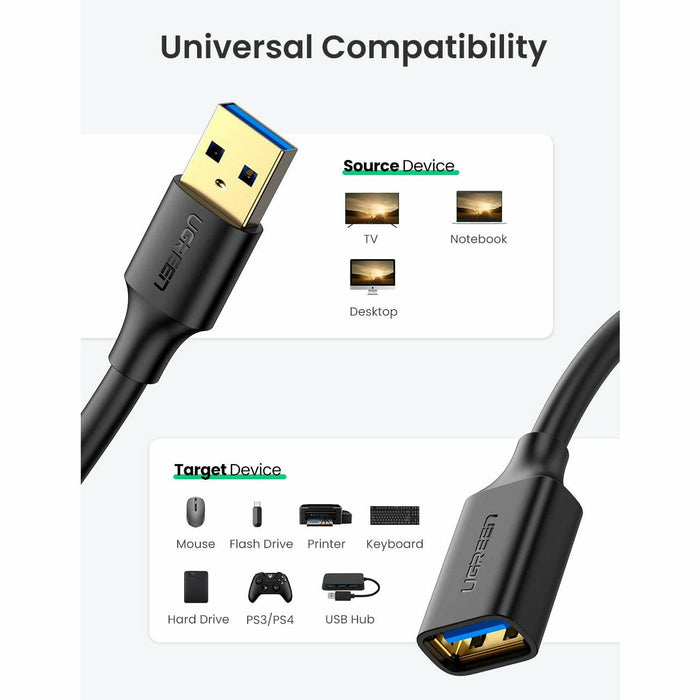 USB extension cable 3.0 extension cable type A male to female 3 feet UGREEN-brands-world.ca
