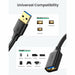2-pack USB extension cable 3.0 high-speed extension cable Type A 6 feet UGREEN-brands-world.ca