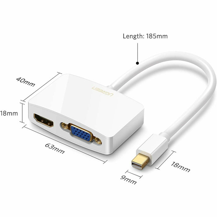 Mini DisplayPort to HDMI VGA adapter 4K Thunderbolt 2 white UGREEN-brands-world.ca