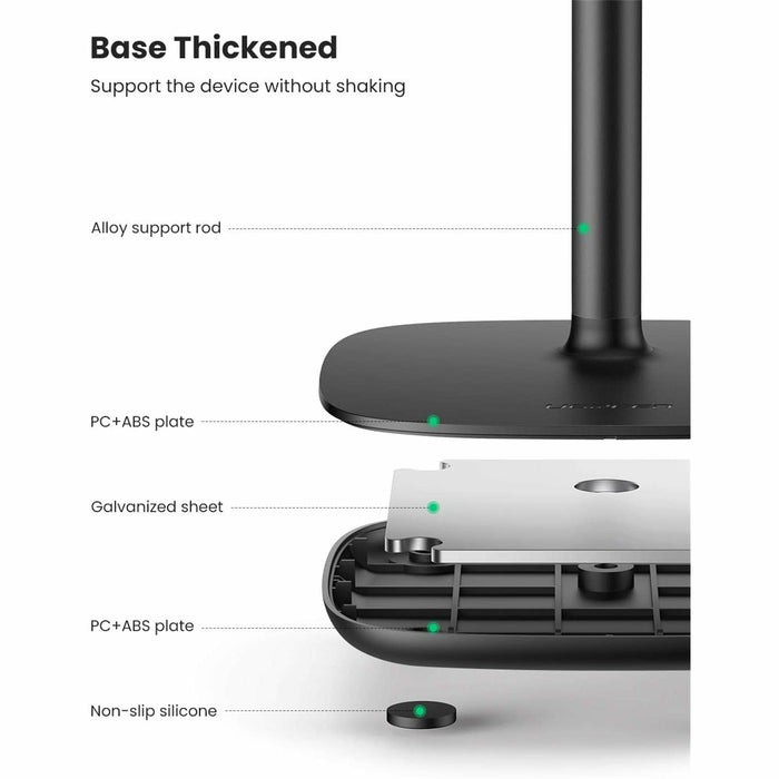 Black Mobile Phone Stand with Adjustable Height and Angle Desktop Stand UGREEN-brands-world.ca