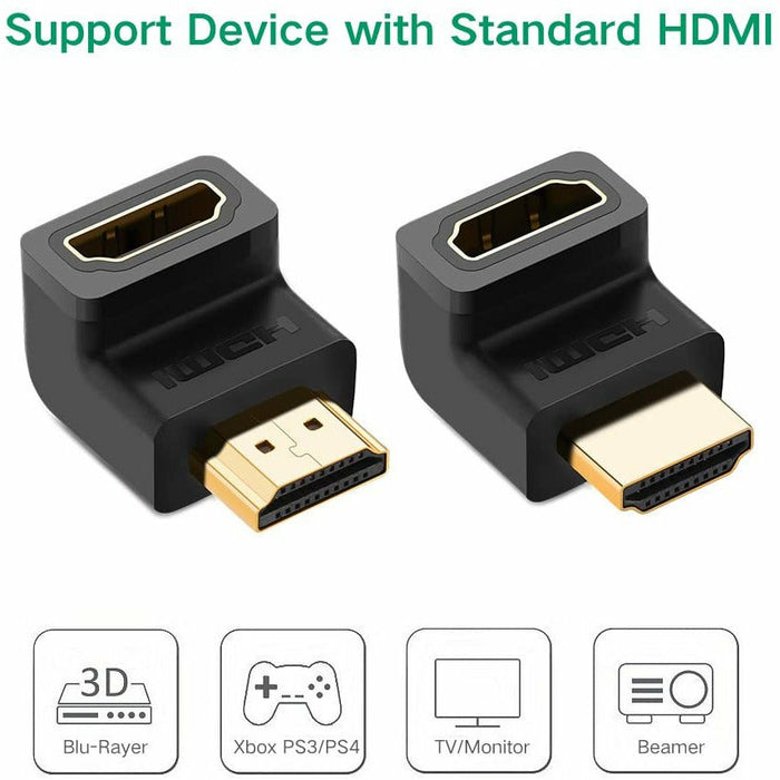 HDMI 90 degree and 270 degree right angle adapter gold-plated high speed... UGREEN-brands-world.ca