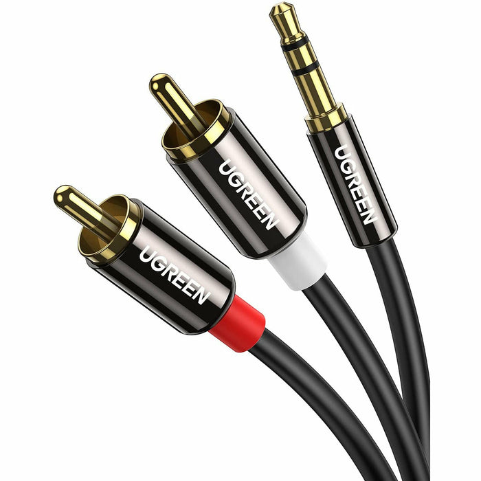 3.5 mm to 2 RCA male Aux audio cable stereo jack 3 feet UGREEN-brands-world.ca