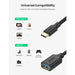 USB Type C Adapter Cable Type C 3.1 Male 3.0 Female Black UGREEN-brands-world.ca
