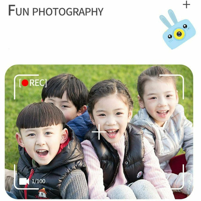 SAMA Kids Camera Yellow , Digital Video Camera Cartoon Toy 8.0mp Inch Hd Screen Rechargeable Shockproof