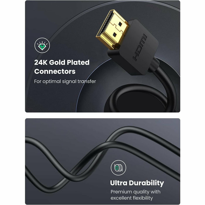 Micro HDMI to Male High Speed Cable with Ethernet 3 feet UGREEN-brands-world.ca