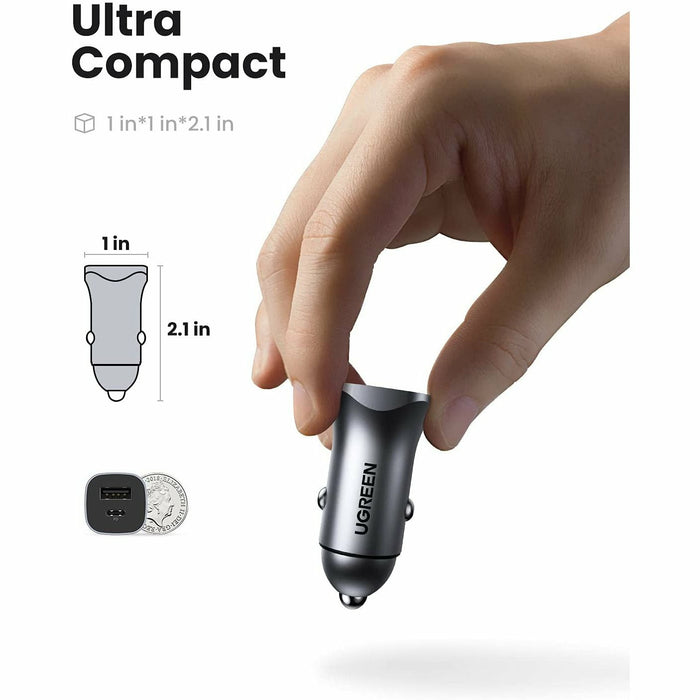 PD fast car charger, 20W USB C charger 3A charging car... UGREEN-brands-world.ca